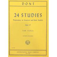 Dont 24 Studies, Op. 37 for Viola