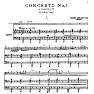 Kabalevsky Concerto No. 1 In G Minor, Op. 49 for Cello and Piano