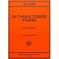 KLOSÉ 20 Characteristic Studies for Clarinet