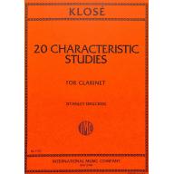 KLOSÉ 20 Characteristic Studies for Clarinet