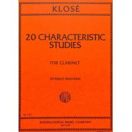 KLOSÉ 20 Characteristic Studies for Clarinet 