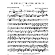 KLOSÉ 20 Characteristic Studies for Clarinet 