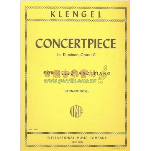 KLENGEL, Julius Concertpiece in D minor, Opus 10 for Cello and Piano