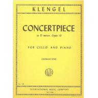 KLENGEL, Julius Concertpiece in D minor, Opus 10 for Cello and Piano