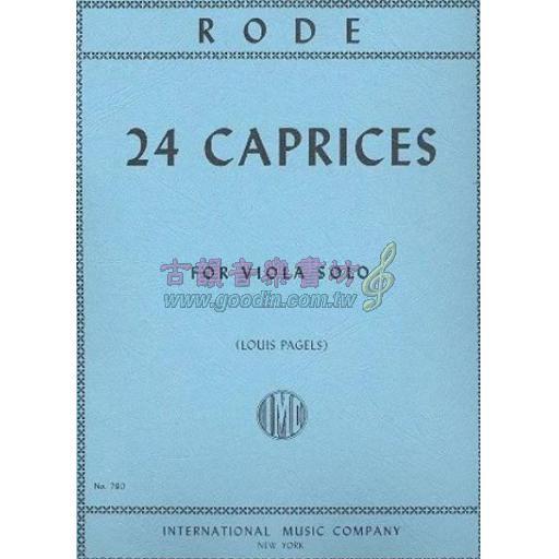 *Rode, 24 Caprices for Viola Solo