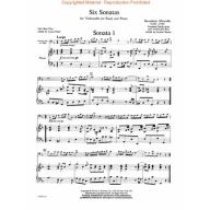 Marcello, 6 Sonatas for Cello or Double bass