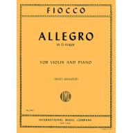 *Fiocco, Allegro in G major for Violin