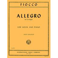 *Fiocco, Allegro in G major for Violin