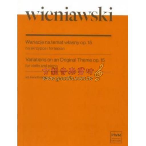 Wieniawski Variations on an Original Theme Op. 15 for Violin and Piano