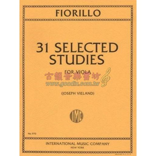 *Fiorillo, 31 Selected Studies for Viola