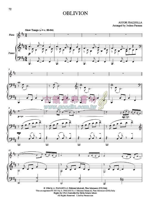 古韻社 GoodinMusik【25 Piazzolla Tangos for Flute and Piano - HL48023719 ...