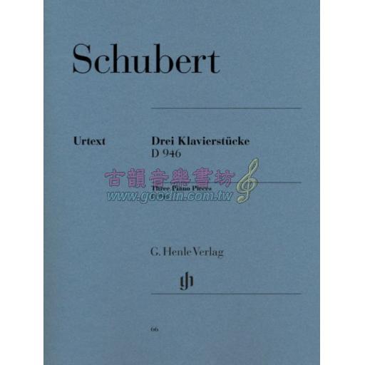 Schubert, 3 Piano Pieces (Impromptus) D946