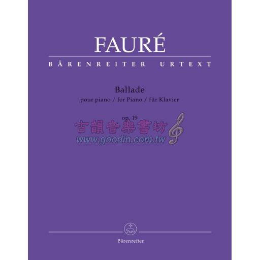 Fauré, Ballade  op. 19 for Piano