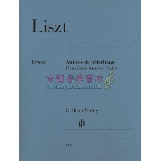 Liszt, Années de pèlerinage, Deuxième Année Italie
