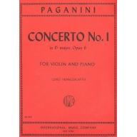 Paganini, Concerto No. 1 in D major for violin sol...