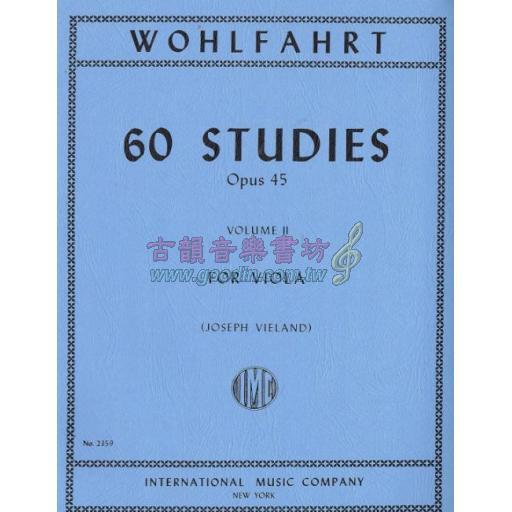 *Wohlfahrt, 60 Studies Op.45 Volume II for Viola