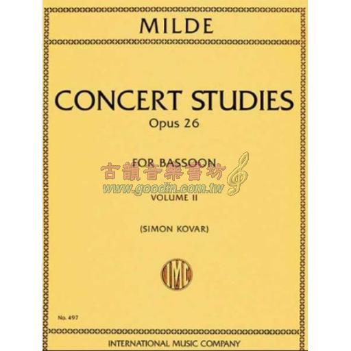 *Milde, 50 Concert Studies Op.26 Volume II for Bassoon