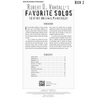 Robert D. Vandall's Favorite Solos, Book 2
