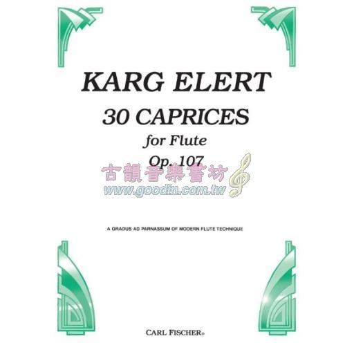 Karg-Elert, 30 Caprices Op.107 for Flute 