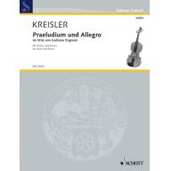 Kreisler, Praeludium and Allegro for Violin