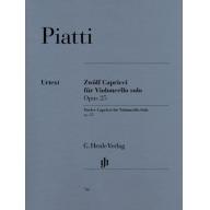 Piatti, 12 Capricci op. 25 for Violoncello solo