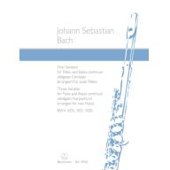 Bach, Three Sonatas for Flute BWV1033,1031,1020  