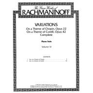 The Piano Works of Rachmaninoff, Volume VI, Variations on a Theme of Chopin Op.22 / Variations on a Theme of Corelli Op.