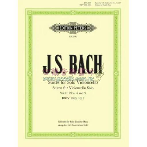 Bach, Six Suites for Cello Solo BWV 1007–1012 Vol.2 Edition for Double Bass