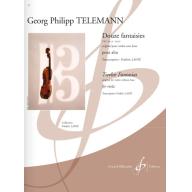 Telemann, Douze Fantaisies TWV40:14 à 40:25 original pour violon sans basse
