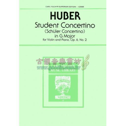 Huber, Student Concertino In G Major Op.6 No.2 for Violin and Piano