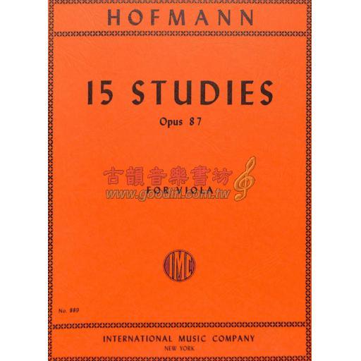 Hofmann, 15 Studies OP.87 for Viola 