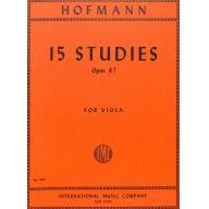 Hofmann, 15 Studies OP.87 for Viola 