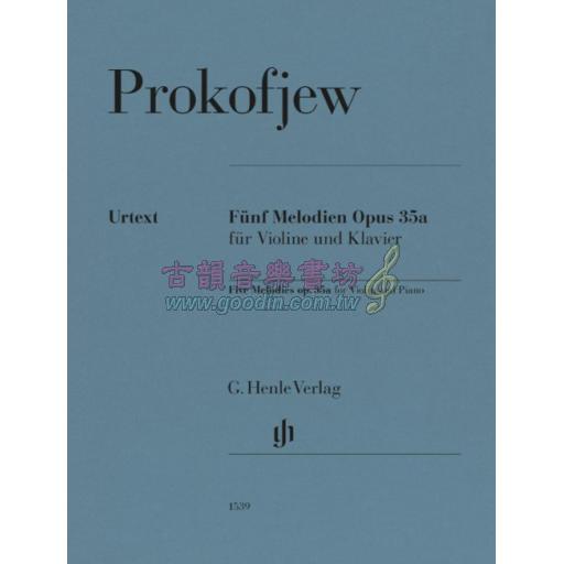Prokofiev Five Melodies op. 35a Violin
