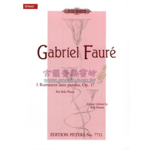 Fauré 3 Romances sans paroles