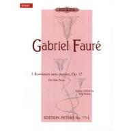 Fauré 3 Romances sans paroles