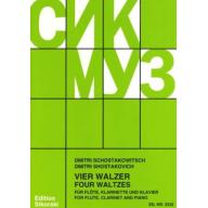 Shostakovich, 4 Waltzes for Flute, Clarinet and Piano