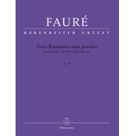 Fauré Trois Romances for Piano Op.17