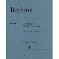 Brahms Variations Op.21 No.1 and No.2