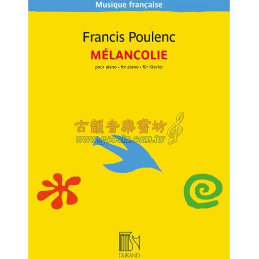 Poulenc Mélancolie for Piano Solo