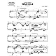 Poulenc Mélancolie for Piano Solo