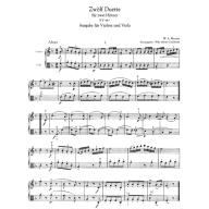 Mozart Twelve Duets KV487 for Violin and Viola
