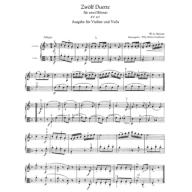 Mozart, 12 Duets, KV 487 (arr. for violin & viola)