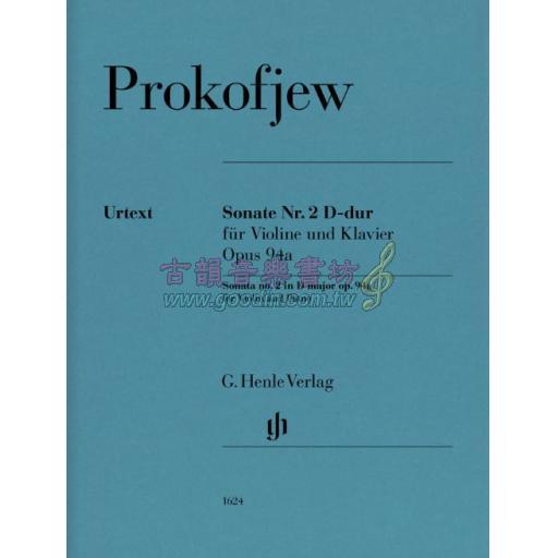 Prokofiev, Violin Sonata No.2 D major Op.94a
