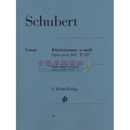 Schubert, Piano Sonata a minor op. post. 164 D 537
