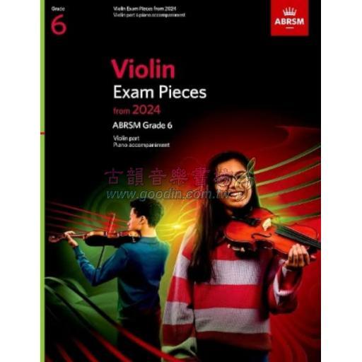 ABRSM 英國皇家 小提琴考試指定曲 Violin Exam Pieces 2024, Grade 6