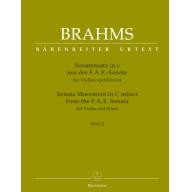 Brahms Sonata Movement in C minor for Violin