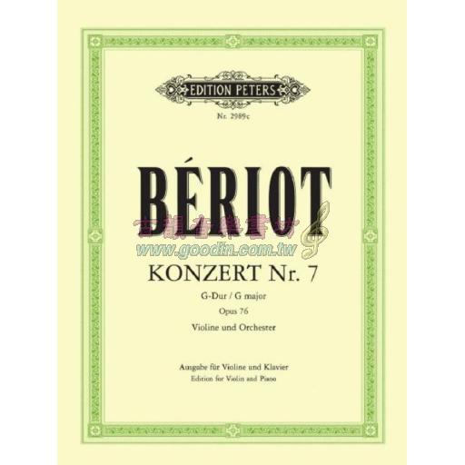 Beriot, Konzert Nr.7 G-Dur Op.76 for Violin und Klavier