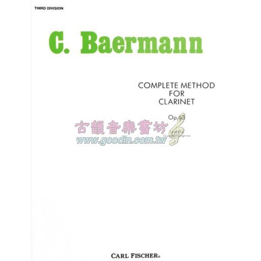 Baermann Complete Method OP.63 for Clarinet 
