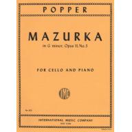 Popper, Mazurka in G minor Op.11 No.3 Cello and Piano