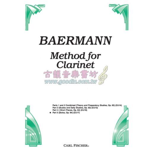 Baermann, Method for Clarinet